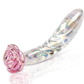 Rose Crystal Glass Anal Plug