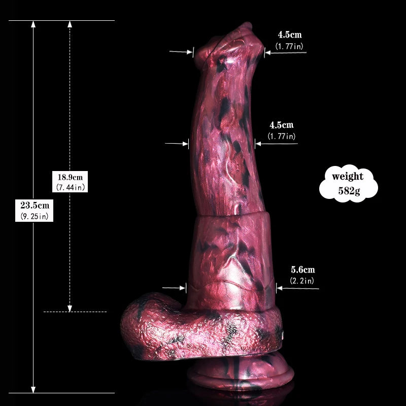 SHAZ 8.27-Inch Knotted Wolf-Style Dildo