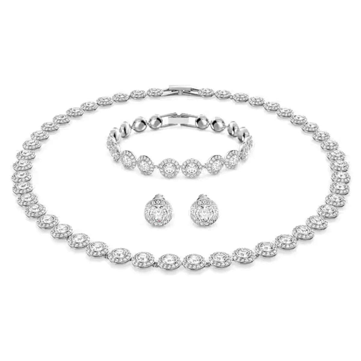 Round Jewelry Necklace, Earrings & Bracelet Set