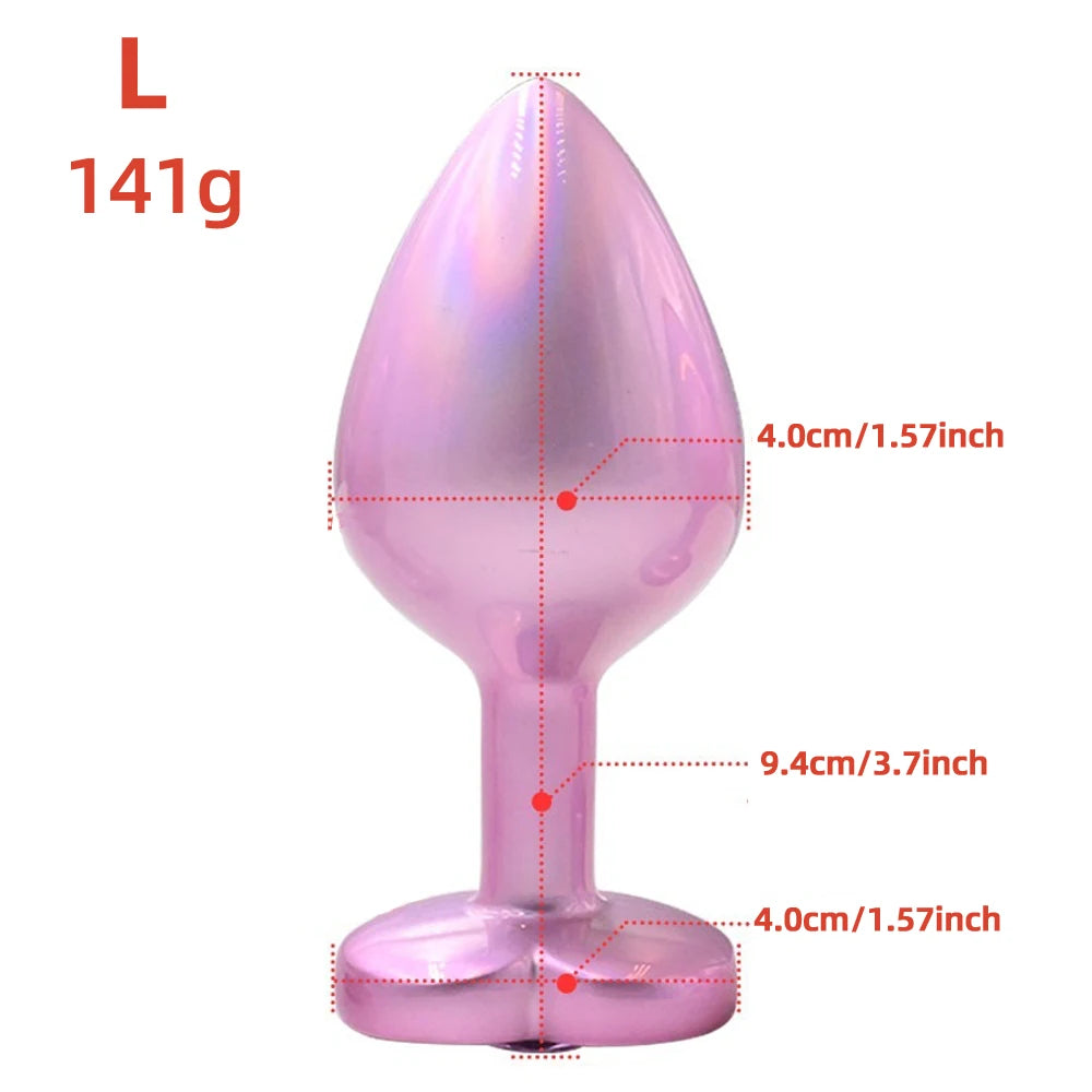 Jewelry-Base Metal Anal Plug Set – 3 Sizes