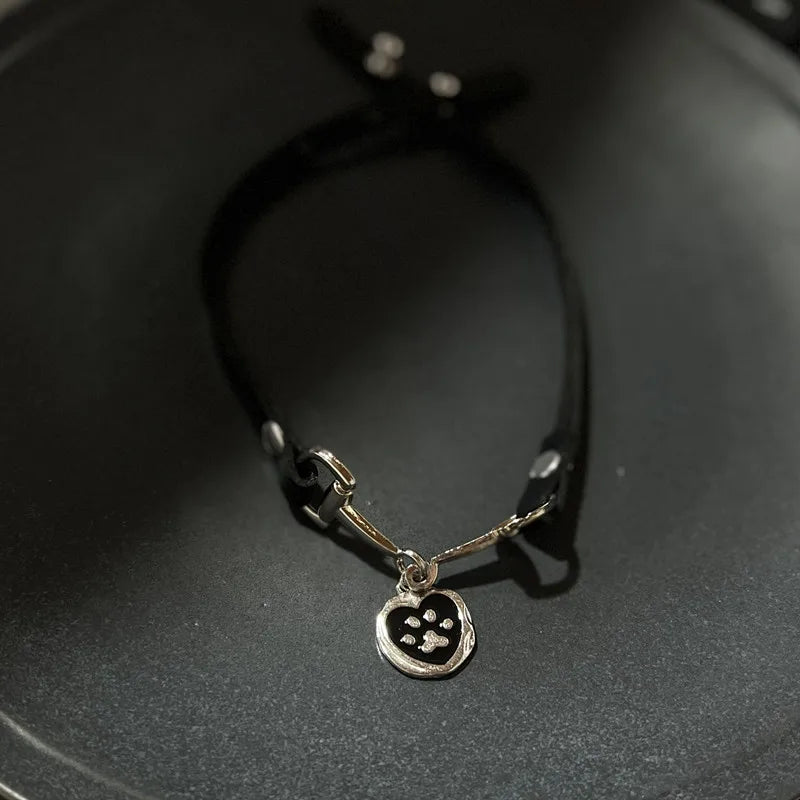 Women's Plush Leopard Star-Pendant Choker