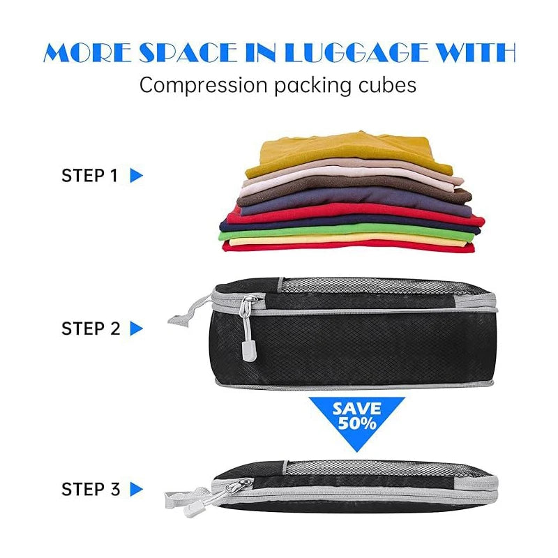 5-Piece Mesh Travel Packing Cube Set