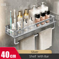 Bathroom Shelf Organizer 30-50CM Shower Storage Rack Silver Space Aluminum Toilet Shampoo Holder Bathroom Accessories