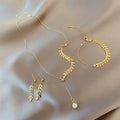 Personality Necklace/Bracelet/Earrings Jewelry Sets for Women Fashion Golden Wheat Ear Chain Charms Wedding Party Jewelry Gifts
