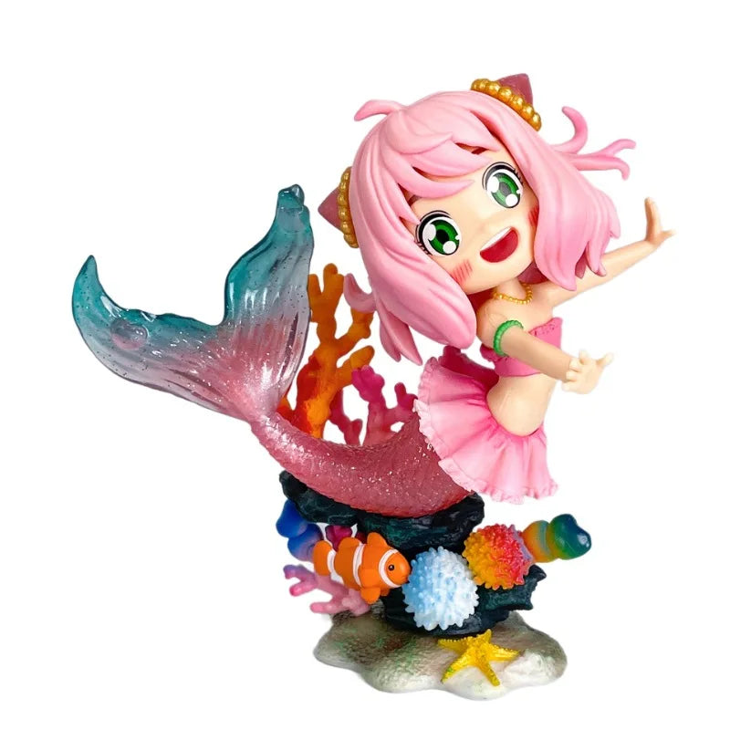 Mermaid figurine anime cute girlish collectible model ornament decoration