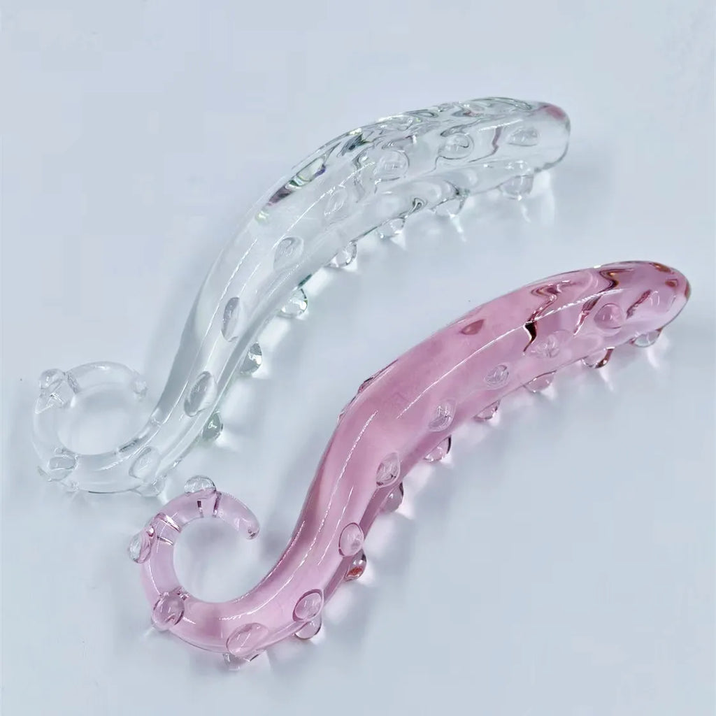 Pink Crystal Glass Anal Plug