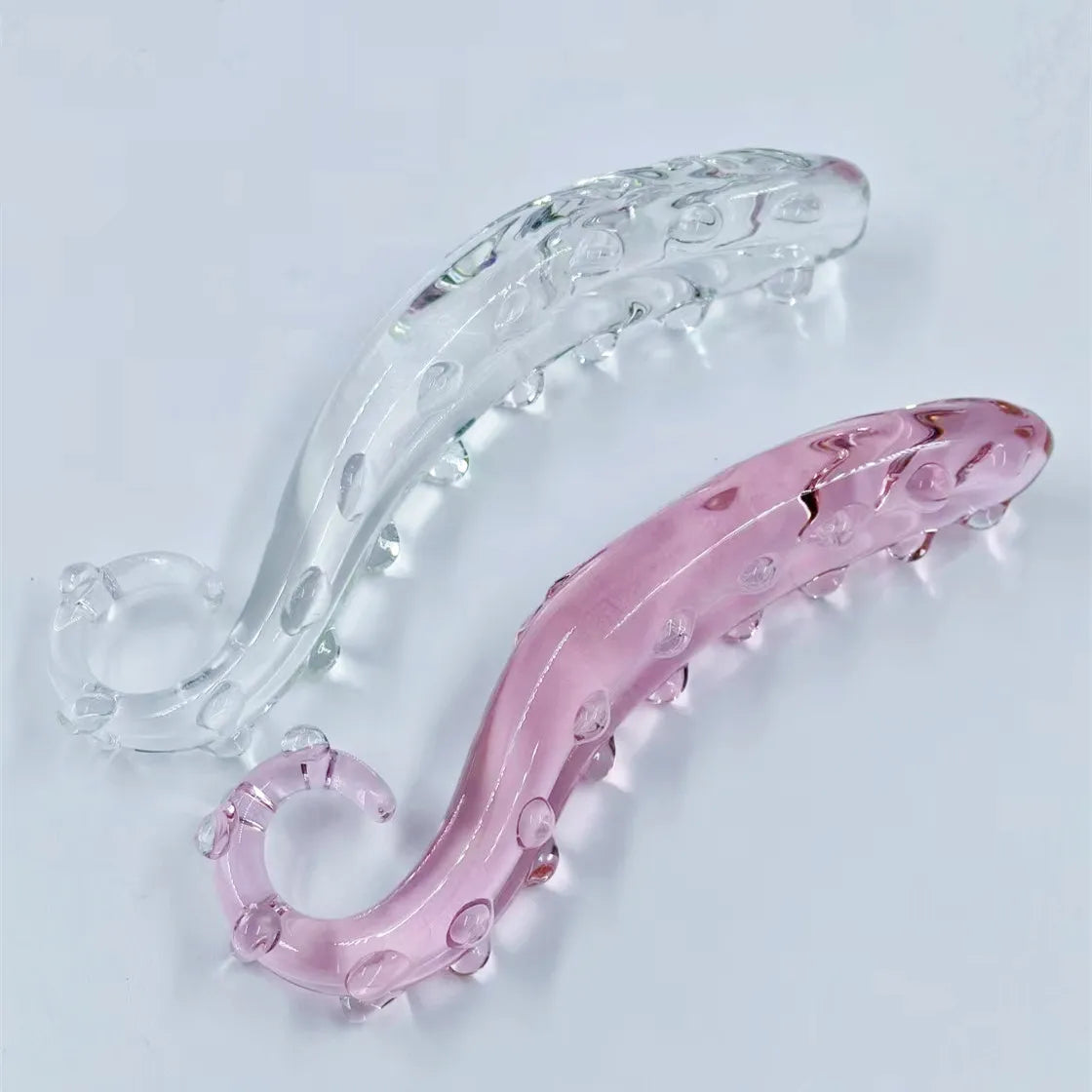 Pink Crystal Glass Anal Plug