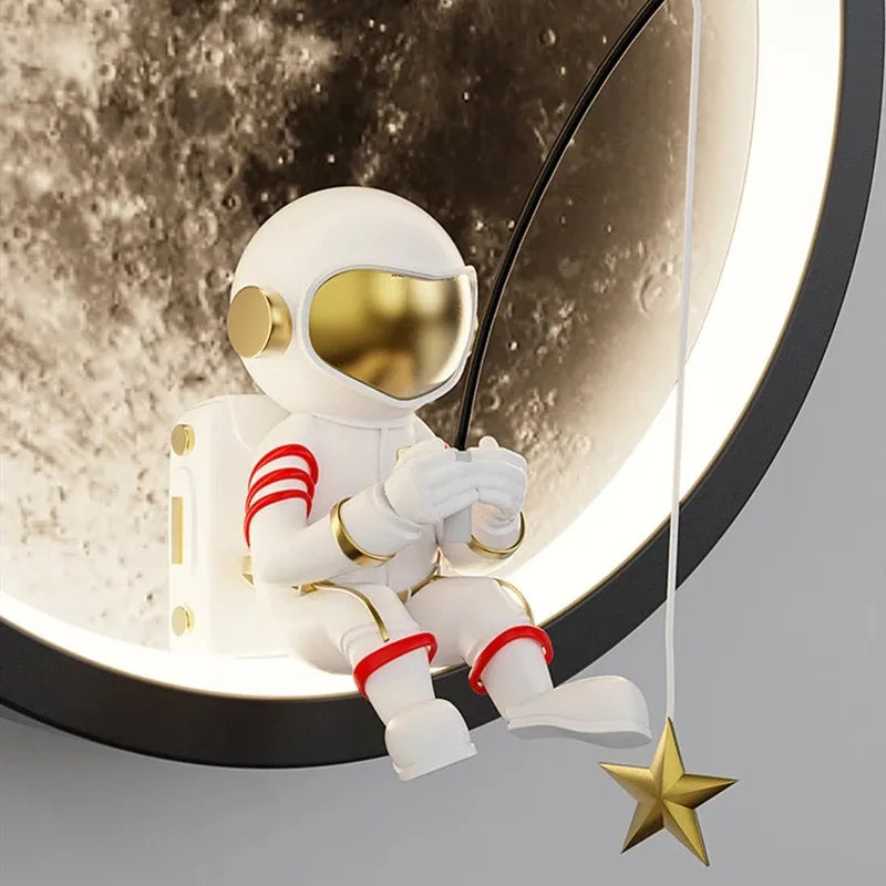 Astronaut Moon Bedside Wall Light