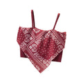 Spaghetti Strap Tank Top Sexy Backless Camisole Printed Blouse Summer Elegant Party Women Camis Korean Style Sexy Short Top