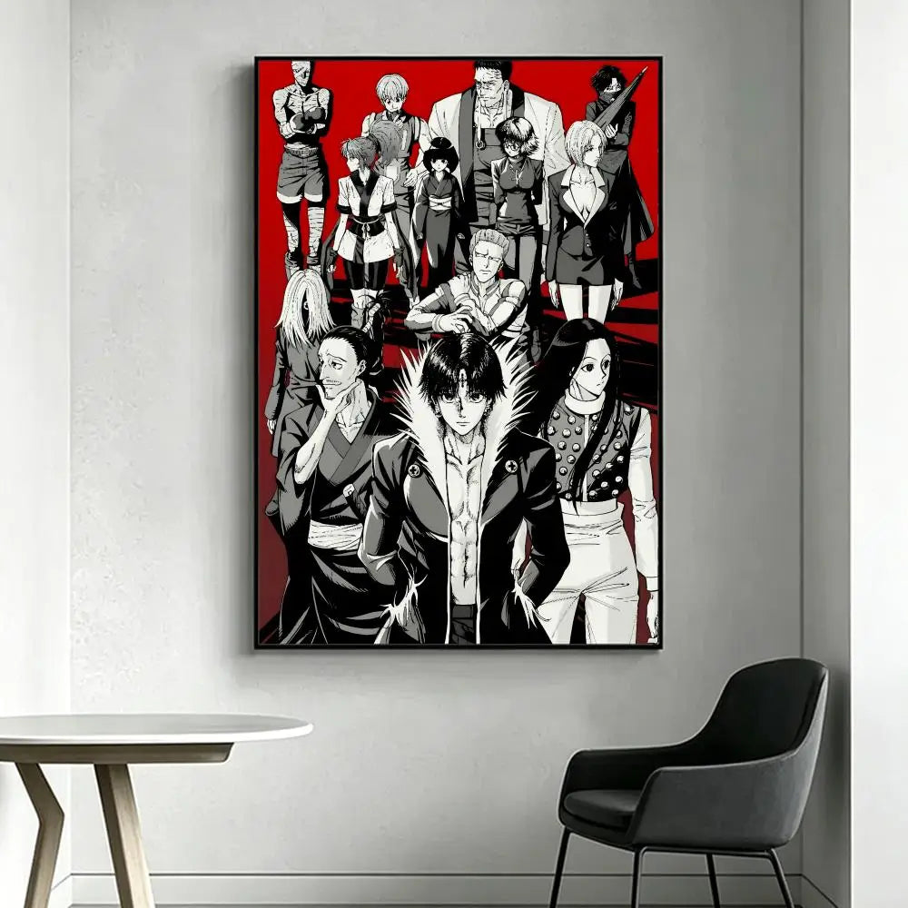 Anime H-Hunter x H-Hunter Poster HD art, waterproof, sticky wall, home decoration (living room, bedroom, bar), aesthetic