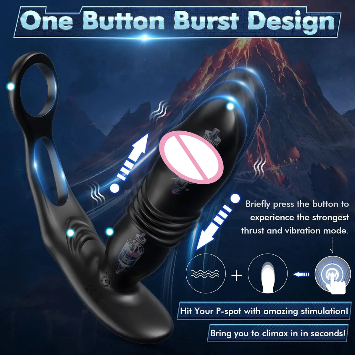 3-in-1 Telescopic Remote Vibrating Anal Plug