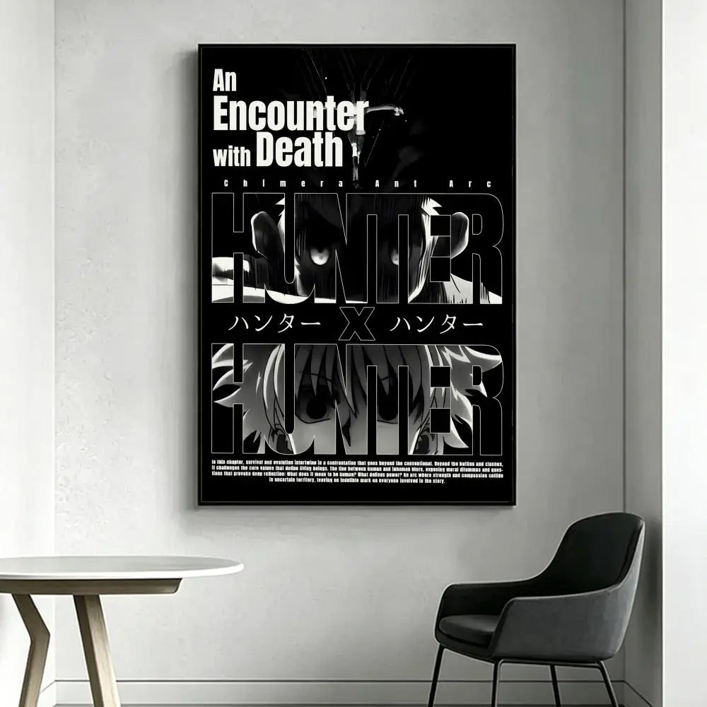 Anime H-Hunter x H-Hunter Poster HD art, waterproof, sticky wall, home decoration (living room, bedroom, bar), aesthetic