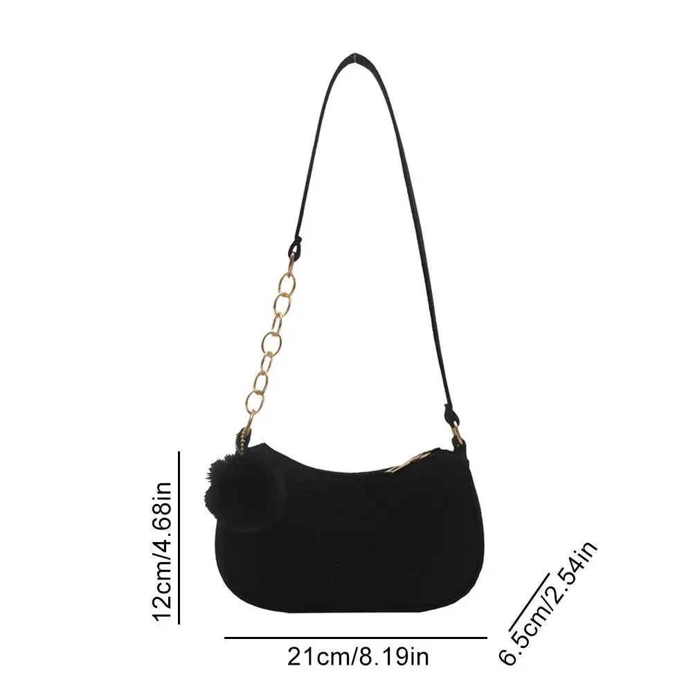Felt Mini Saddle Shoulder Bag