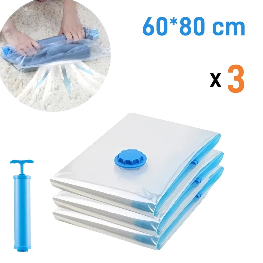 Reusable Vacuum Storage Bags with Hand Pump