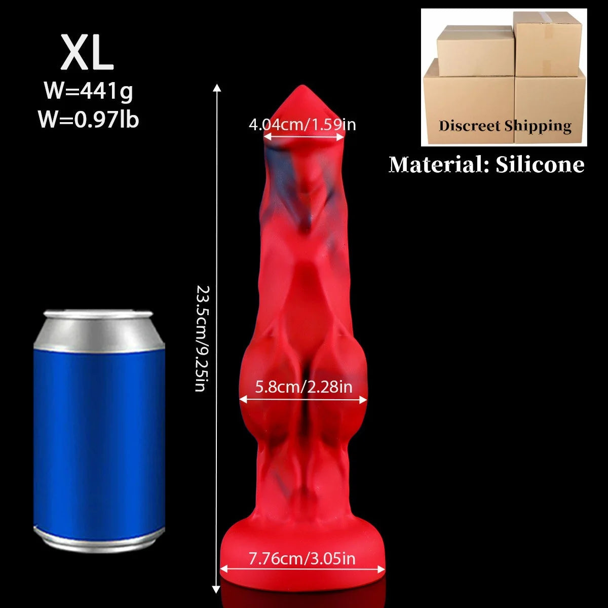 Large Knotted Animal-Style Dildo & Plug
