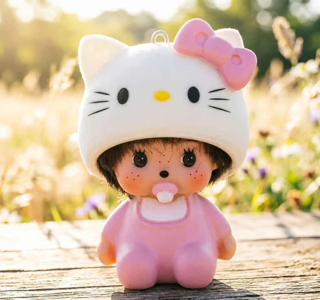 Animal Costume Plush Doll Bag Charm Keychain