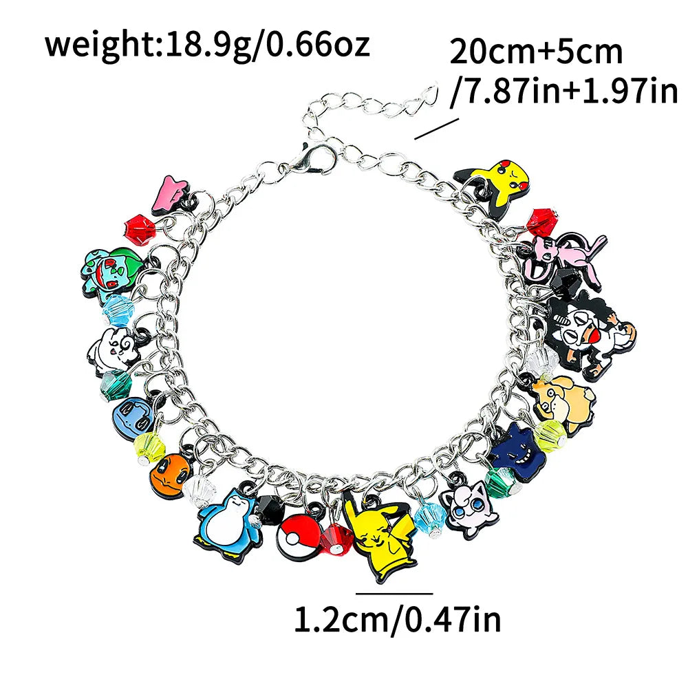 Pikachu, Squirtle & Mew Charm Bracelet