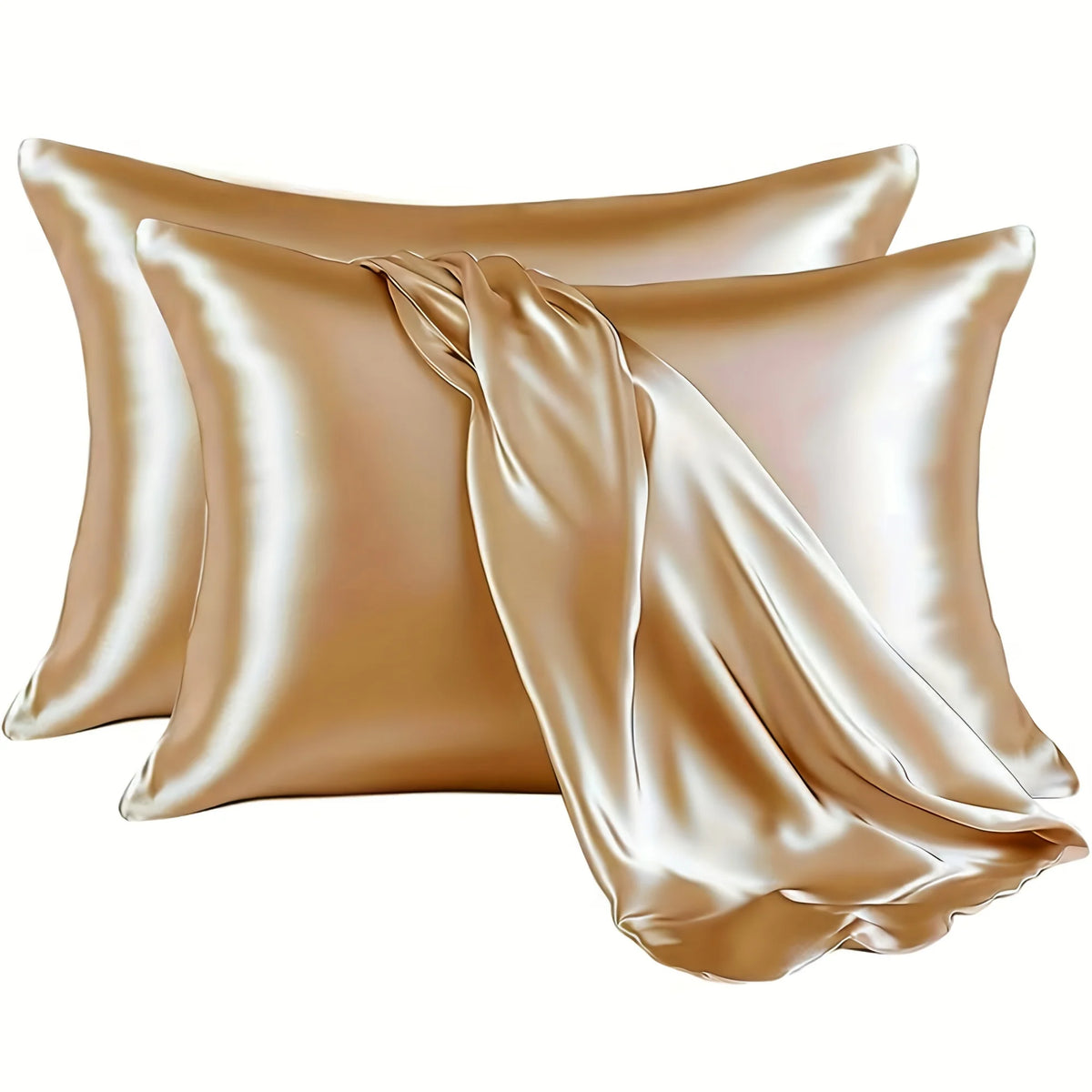 2-Piece Solid Satin Pillowcase Set – 20 x 26 in