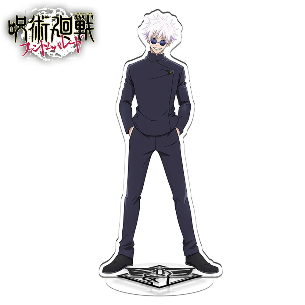 1PCS Anime Jujutsu Kaisen Yuji Itadori Satoru Gojo Stand Model Plate Desk Decor Standing Sign Game Fans Gift