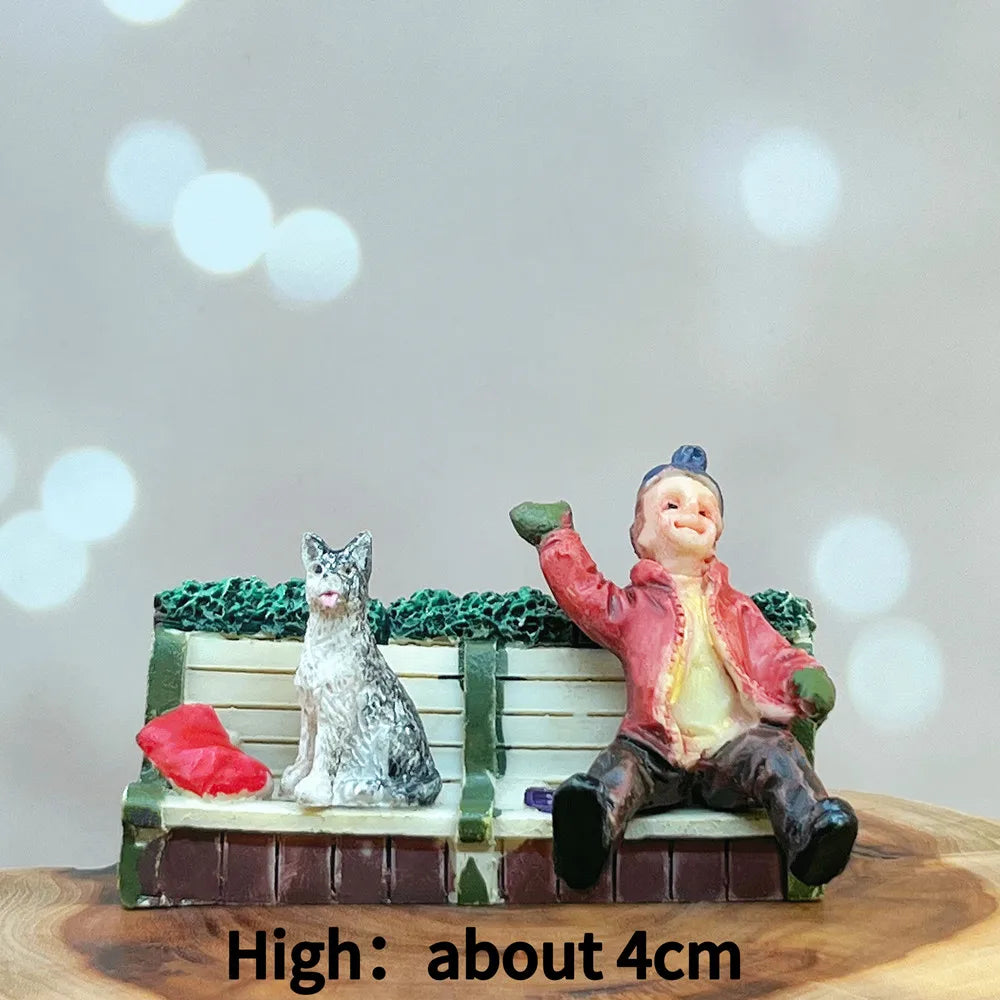 Miniature Resin Character Figurines, Multi-Style Tiny People Statues, Diorama Scene Layout Souvenir & Collectible