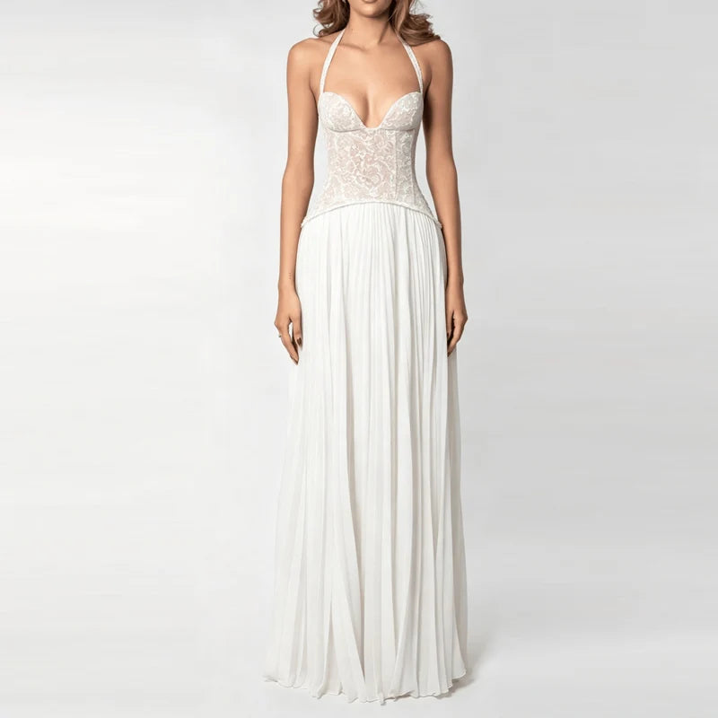 Women's Off-Shoulder Embroidered Maxi Dress