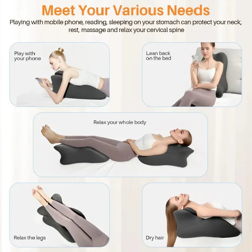 Multi-Position Memory Foam Wedge Pillow with Removable Cover