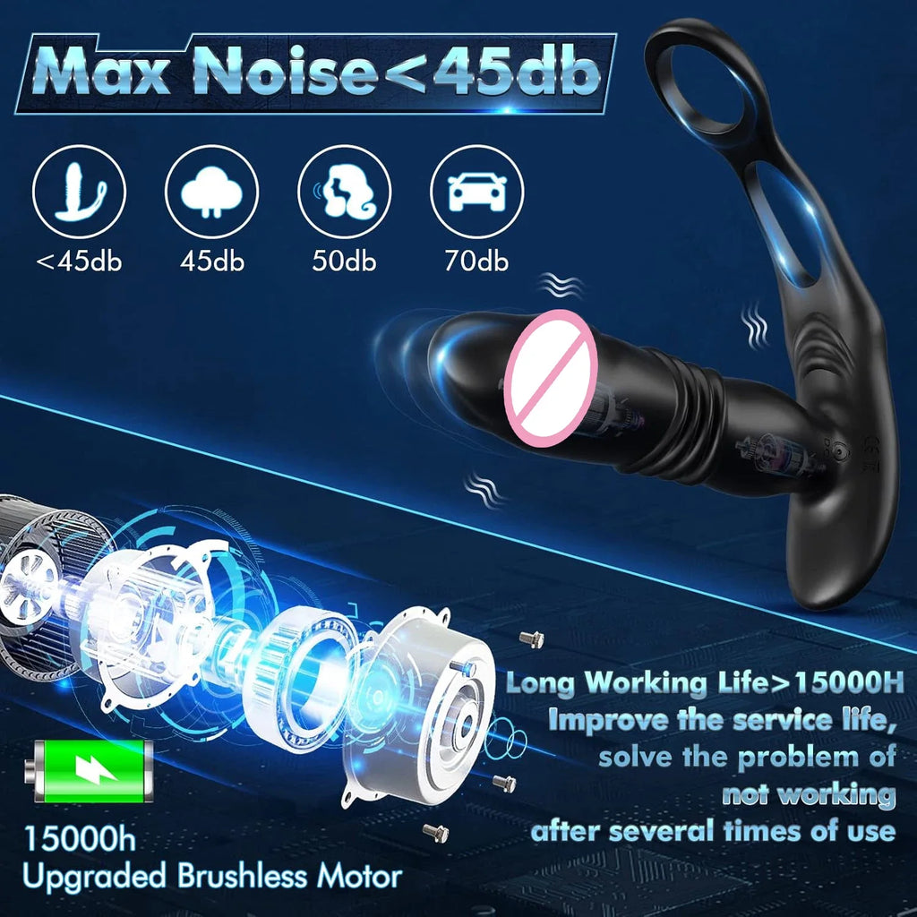 3-in-1 Telescopic Remote Vibrating Anal Plug
