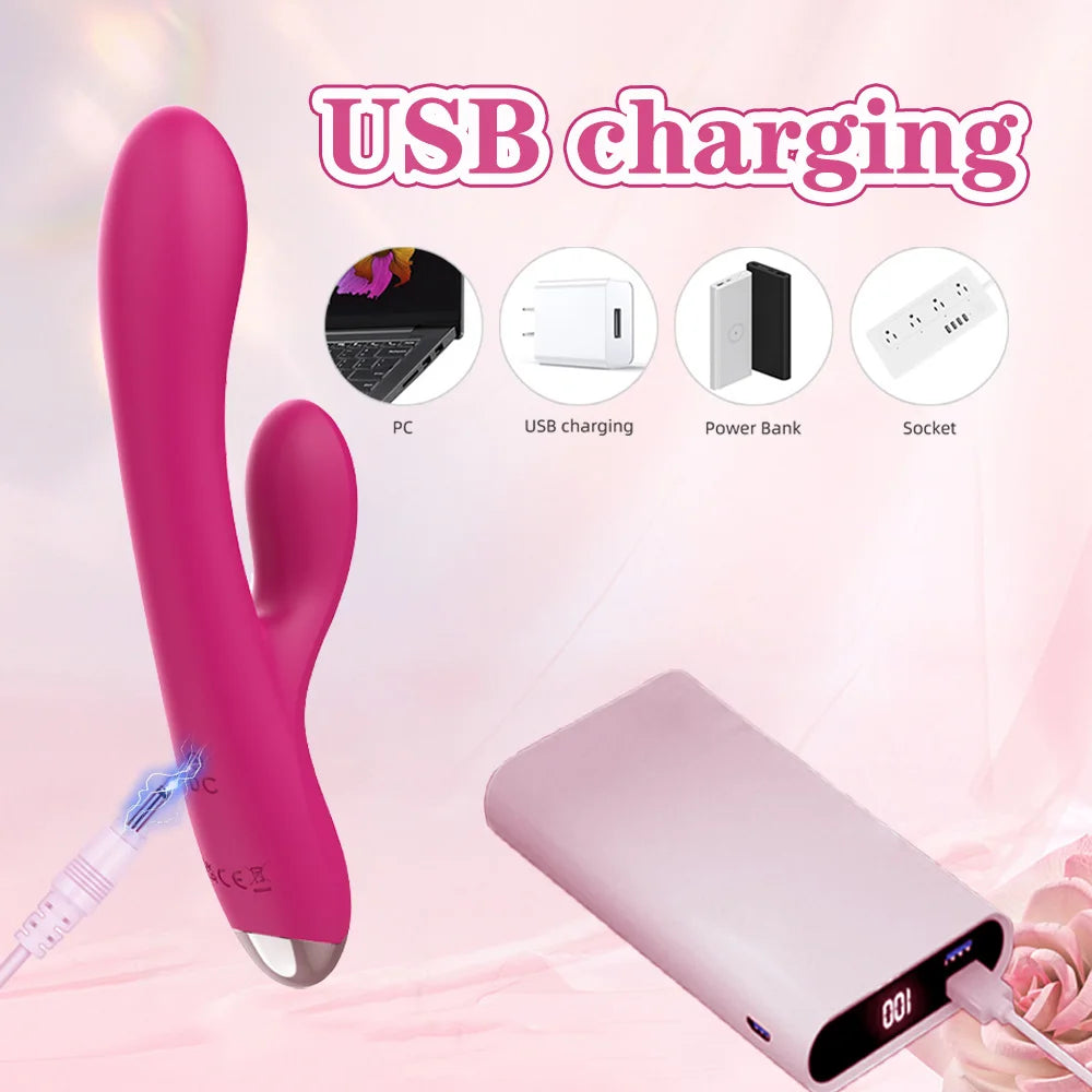 2-in-1 Silicone Rabbit Vibrator