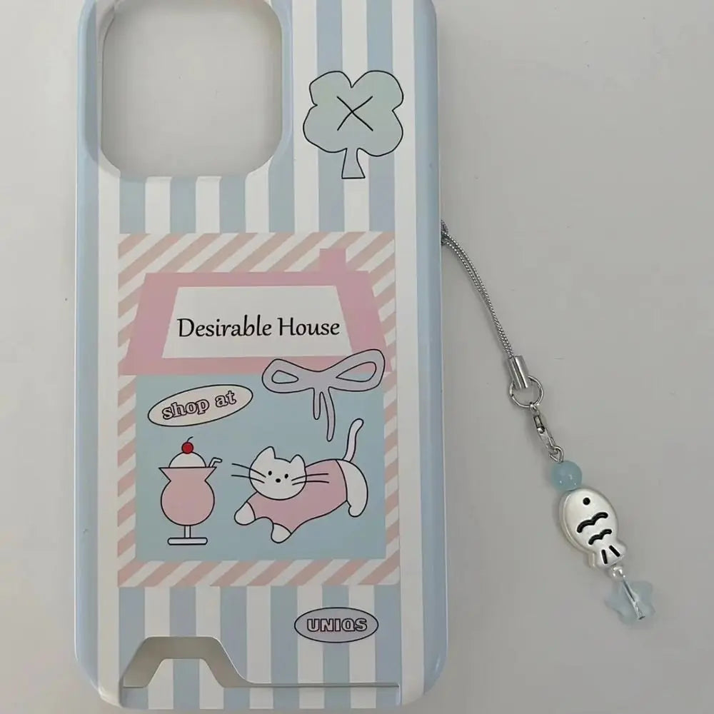 Y2K Fish Beaded Phone Charm