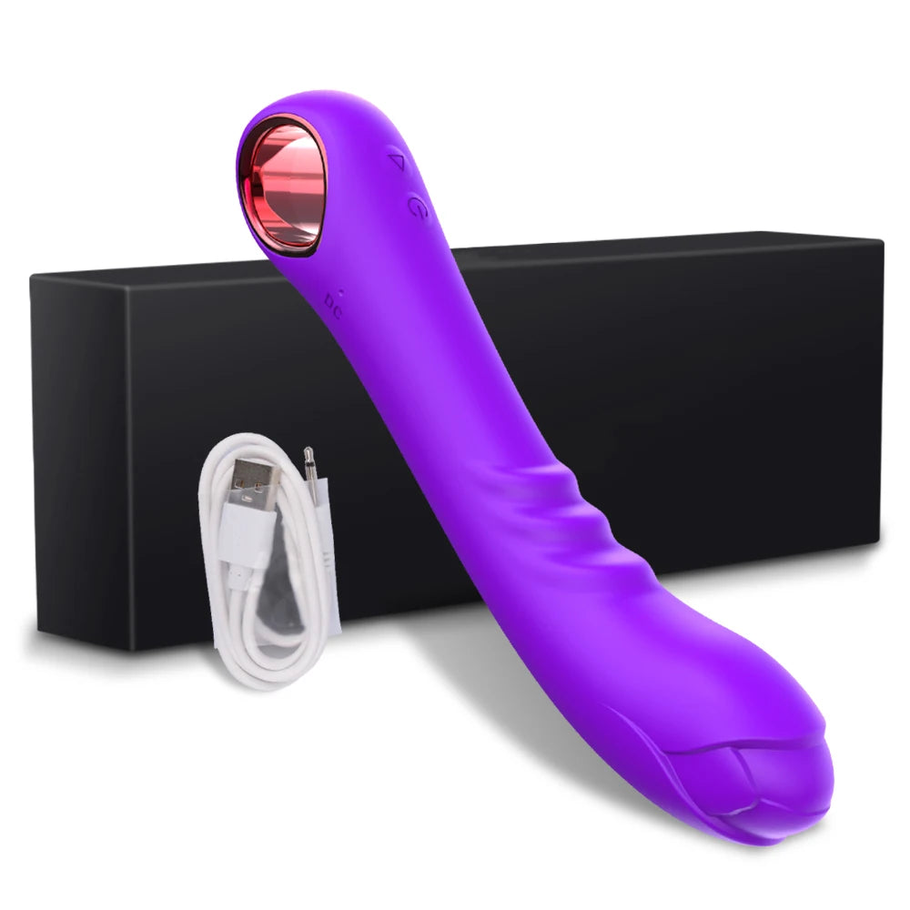 Rose Vibrator Dildo Massager Wand Clitoris Stimulator 10 Frequency Vibrating Penis Adult Women Vagina Massage Female Sex Toy