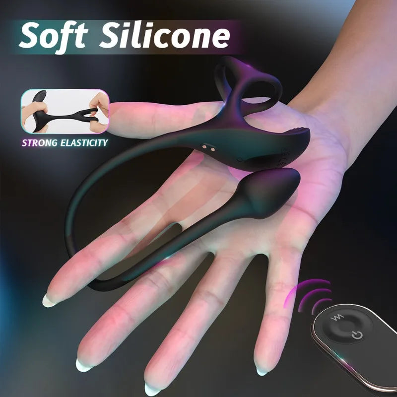 Vibrating Prostate Massager with Ring