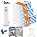 Vacuum StorageBags with Electric Pump USB Rechargeable,Thick Compression Space Saver Bags for Travel Clothes Comforters Wardrobe