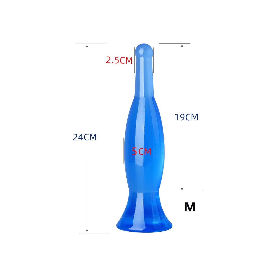 20–29cm Blue Vase-Shaped TPE Anal Plug