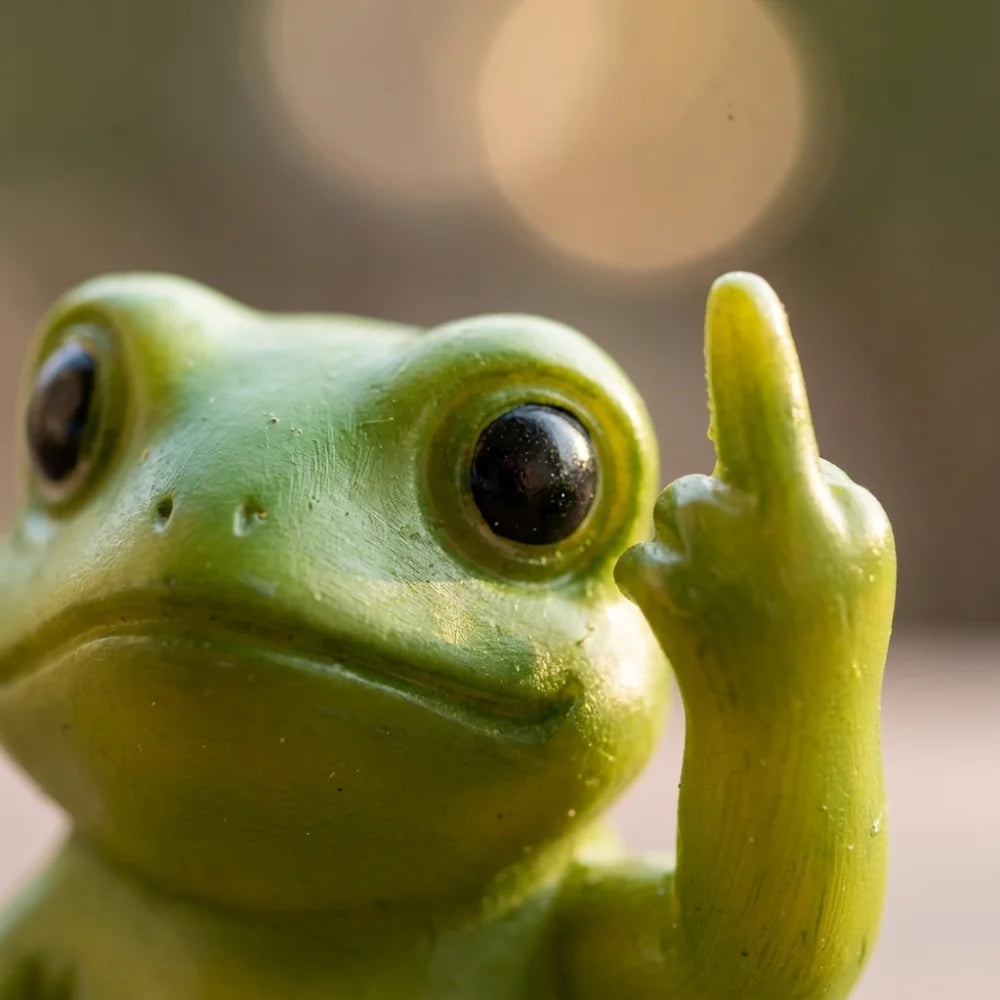 Creative Frog Mini Figurine Resin Animal Statue Ornament Desktop Entrance Home Office Decor Small Animal Ornament
