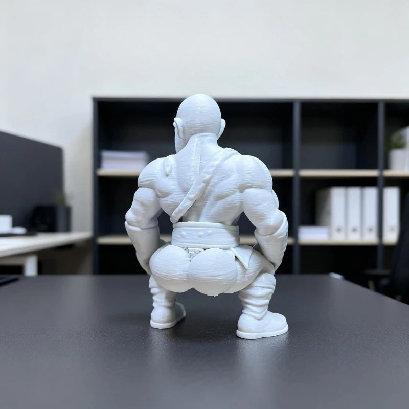 Funny Muscular Monk Figurine Creativity Decor Playful Zen Warrior Statue Home bookshelf Desktop Ornaments Decoration Prank Gifts