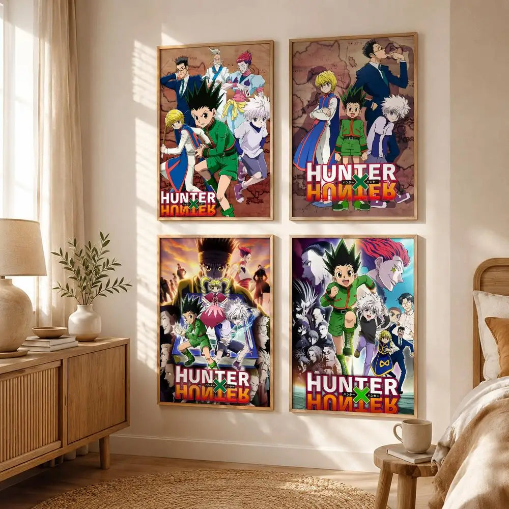 Shonen Anime H-Hunter Hunter Poster All-match HD Waterproof Self-Adhesive Wall Art Sticker For Home Bedroom