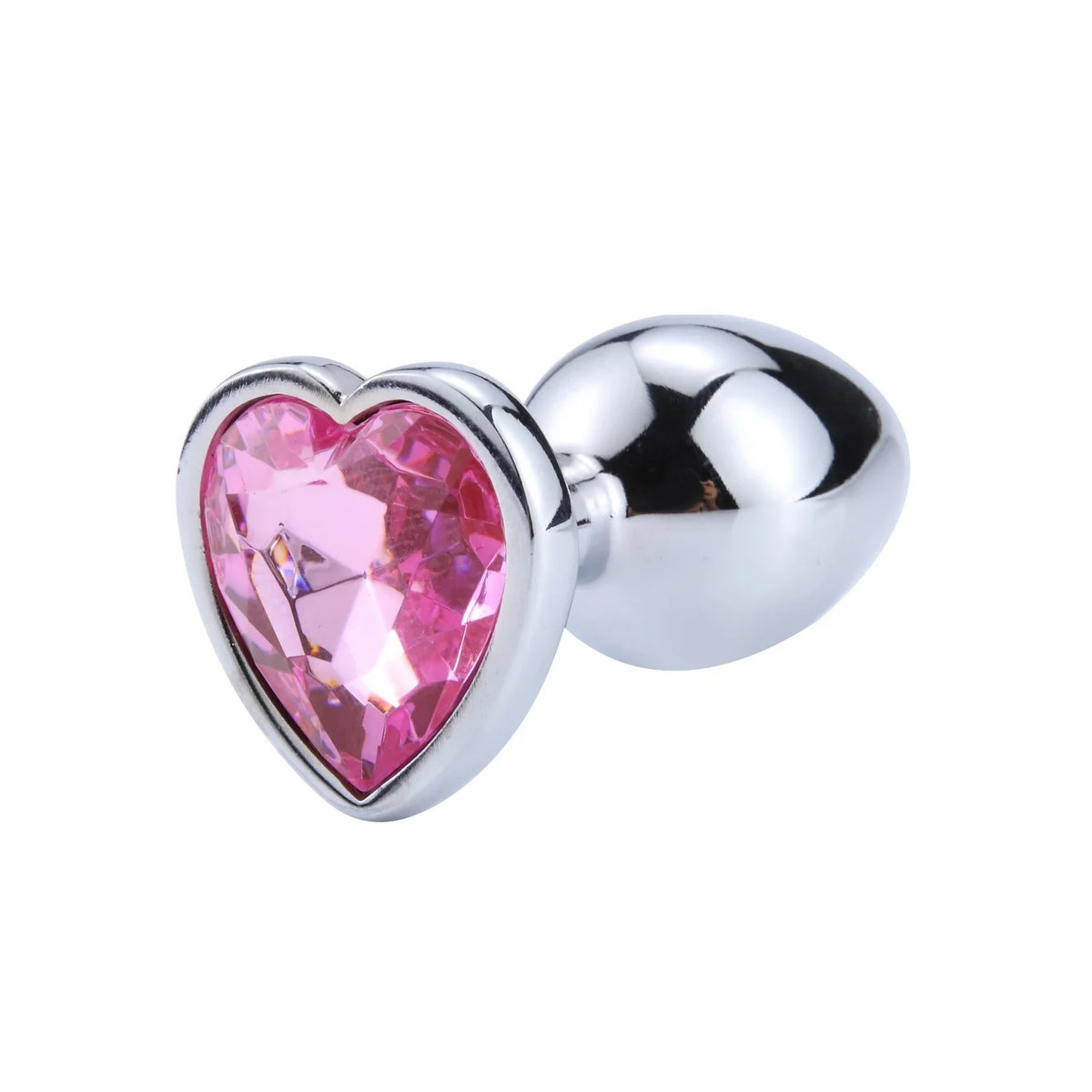 Heart-Base Crystal Metal Anal Plug