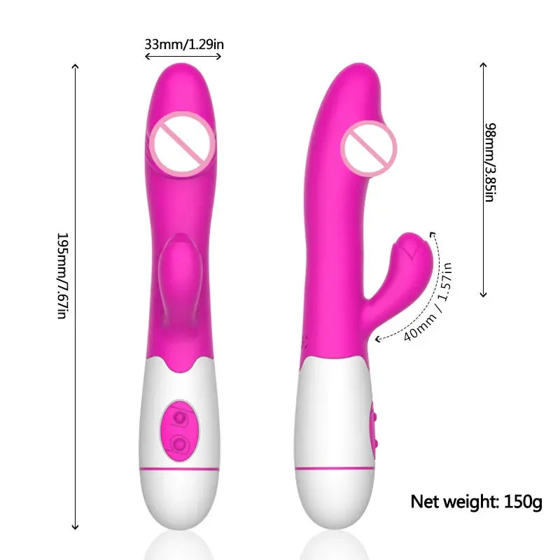 30-Speed Rechargeable Rabbit Vibrator