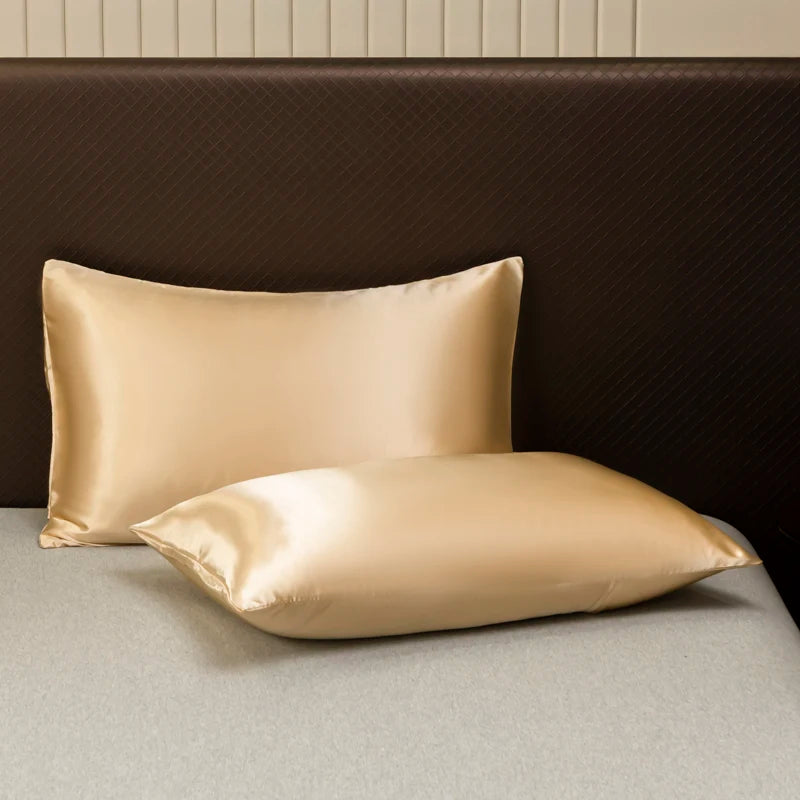 Solid Satin Sheet & Pillowcase Bedding Set