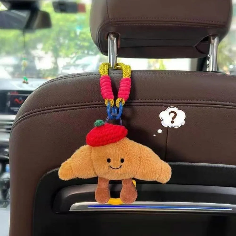 Car Backseat Organizer Cute Cartoon Car Seat Back Groceries Bag Purse Hooks Storage Holder Creative Car Accessories Interior