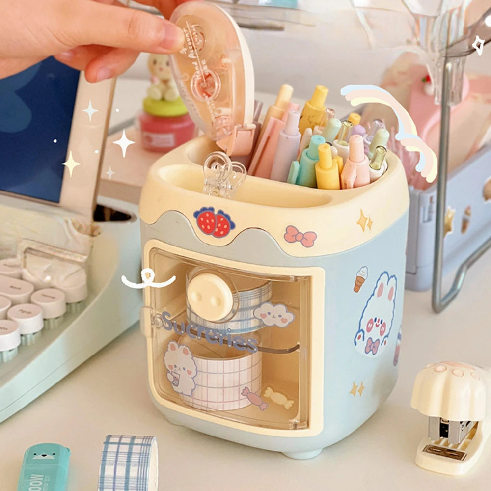 Kawaii Cartoon Desktop Pen Holder Organizer