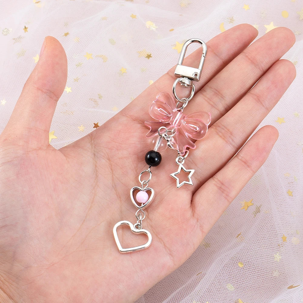 Y2K Bow, Heart & Star Phone Charm