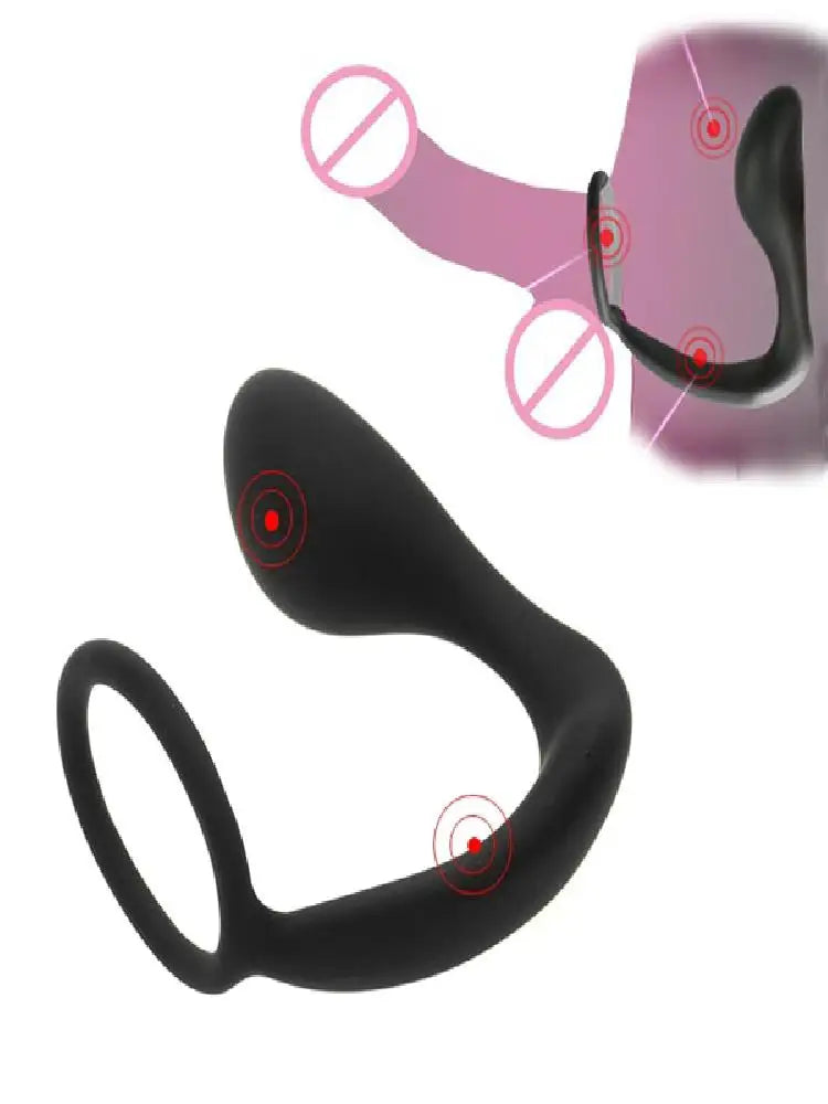 Silicone Prostate Massager with Ring