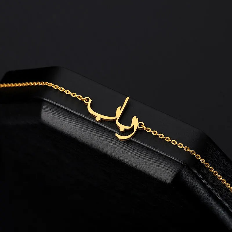 Custom Arabic Name Anklets For Women Personalized Name Anklet Stainless Steel Leg Bracelet Summer Beach Islamic Jewelry Gift
