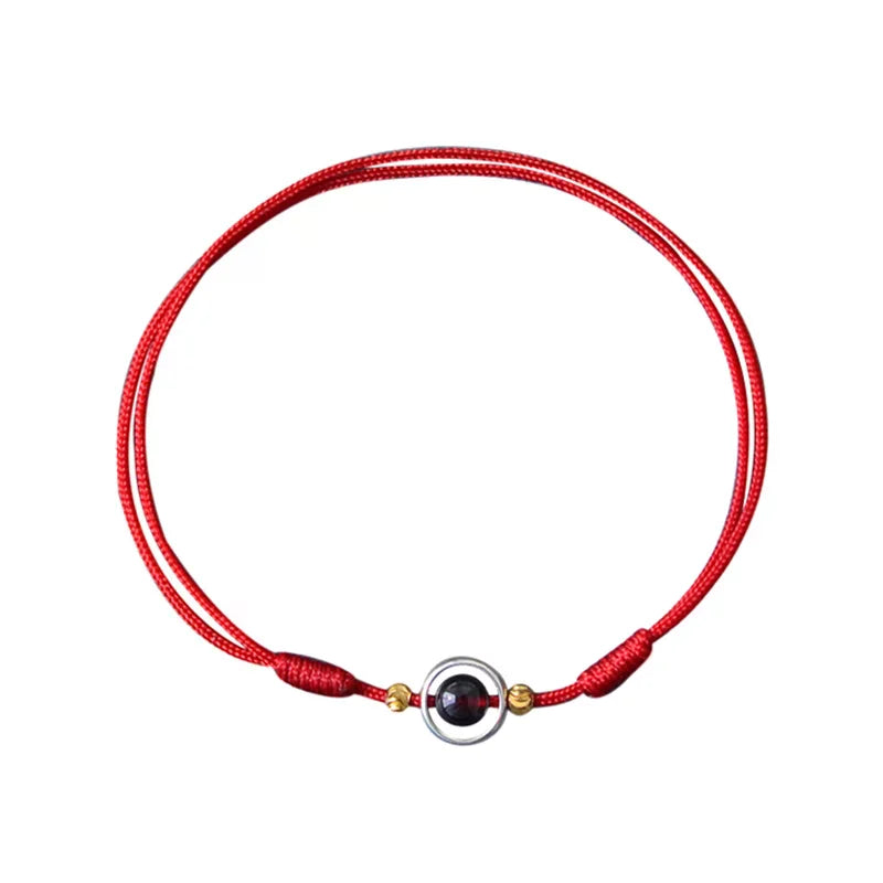 Garnet Beaded Anklet, Jewelry, Accessories, Women's Red Rope Tether, Red Garnet, Korean Version Simple Personality Anklet