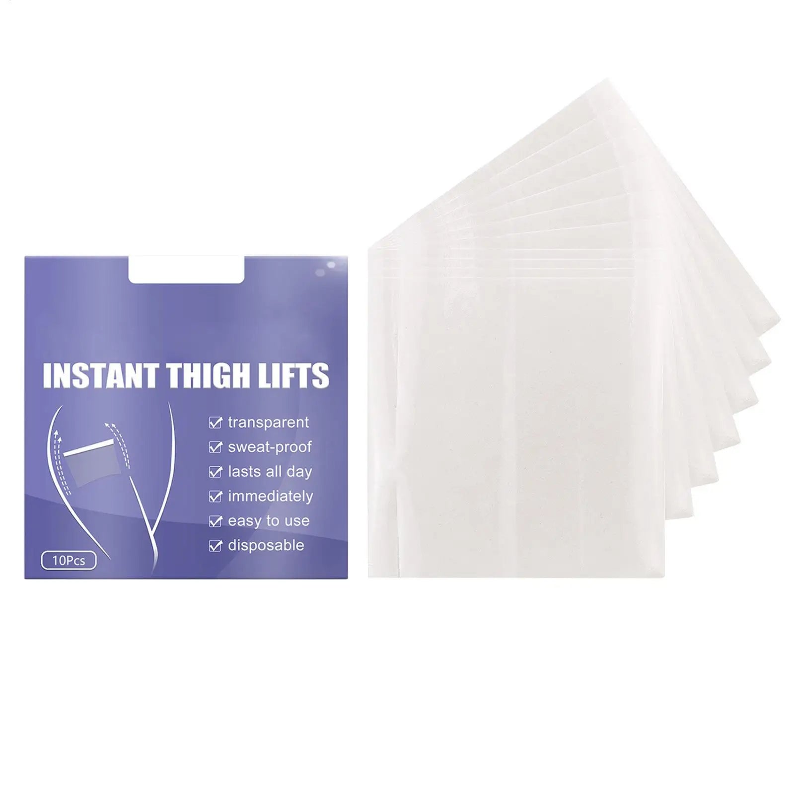 10pc Thigh Contouring Lifting Tape Leg Lifting Tape Transparent For Sagging Skin On The Legs Body Ultra Thin Inner Stic
