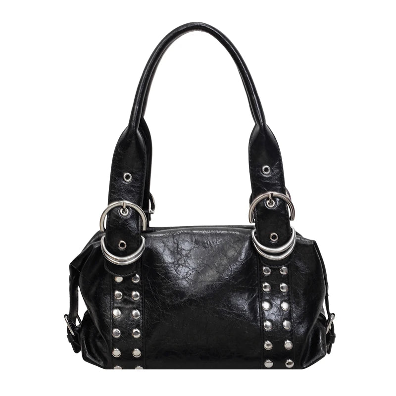 Y2K Studded Faux Leather Mini Bag
