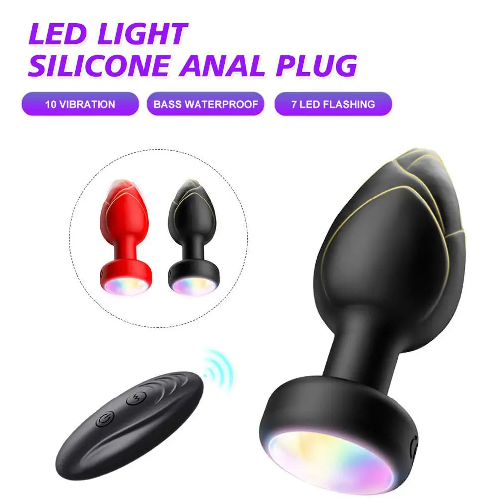 Wireless Remote LED Vibrating Anal Plug