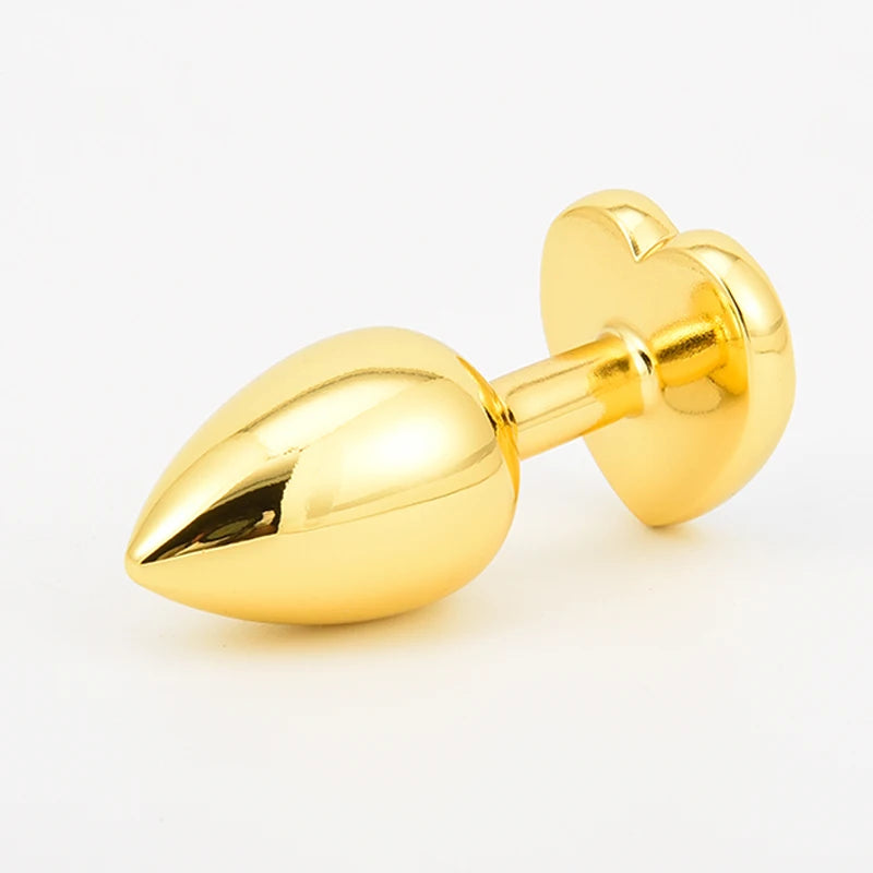 Golden Stainless Steel Crystal Anal Plug – 3 Sizes