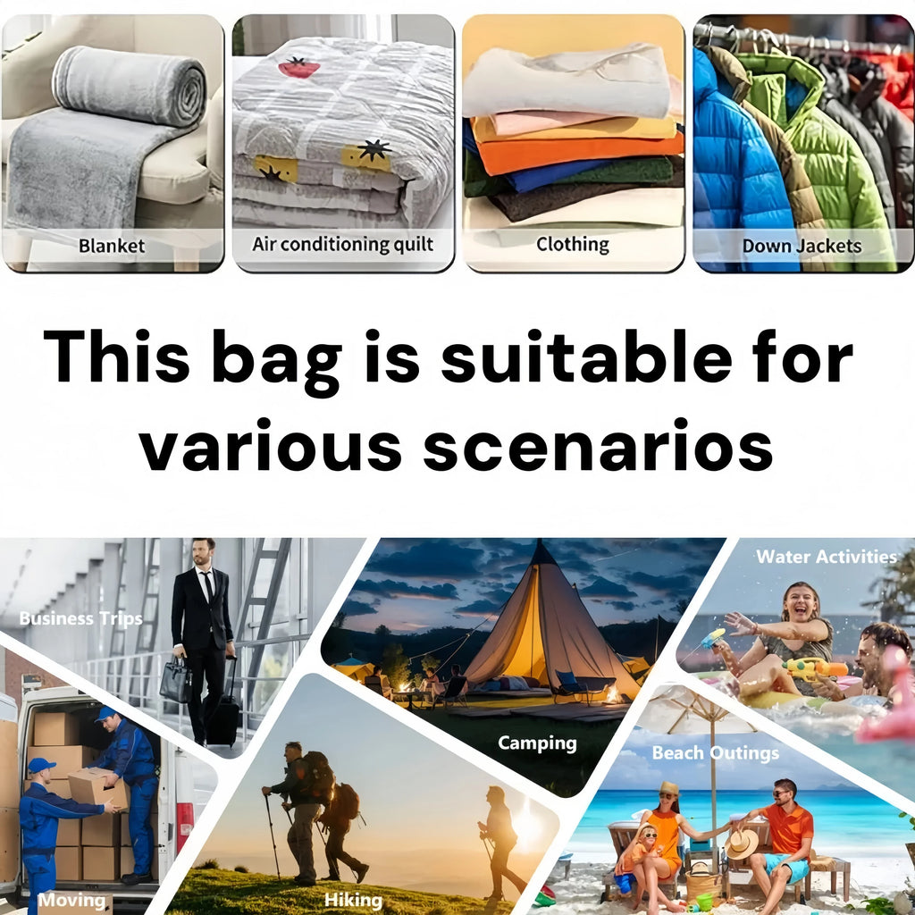 Vacuum Compression Travel Bags with USB Pump